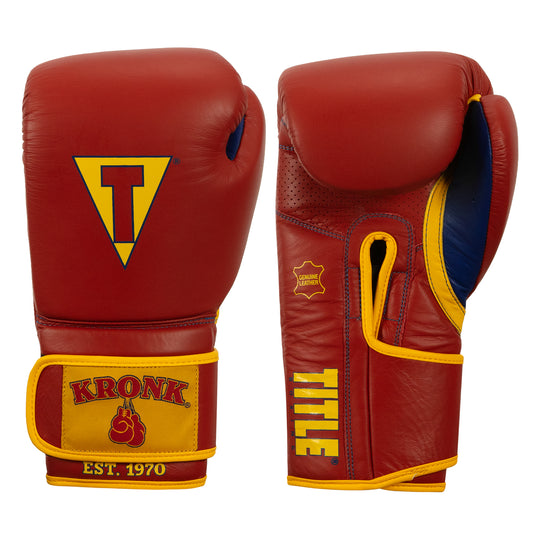 KRONK Boxing Gym Leather Training/Sparring Boxing Gloves