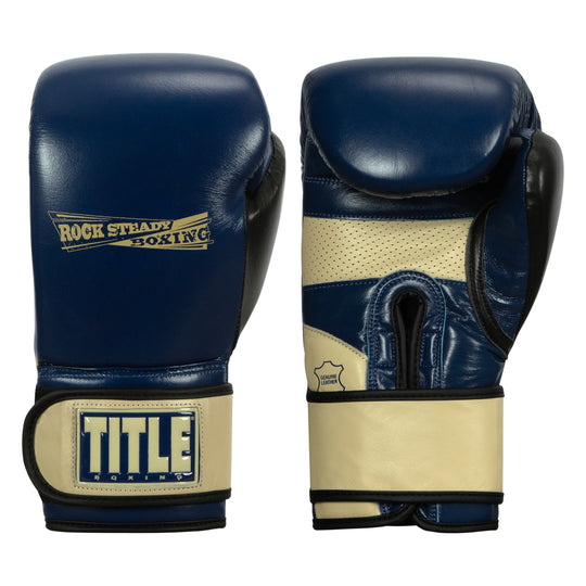 TITLE Boxing Rock Steady Leather Training Boxing Gloves