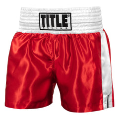 TITLE Boxing Professional Women’s Satin Striped Boxing Trunks