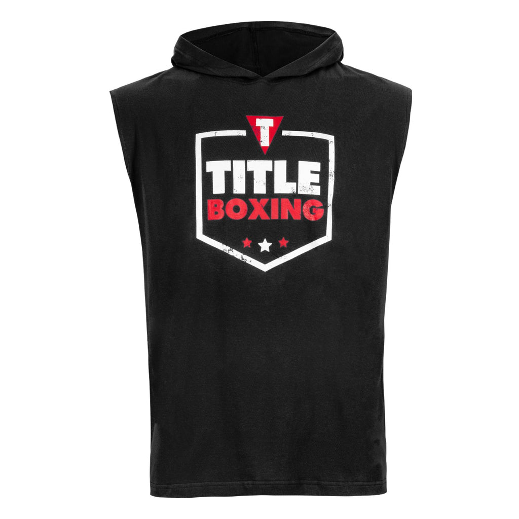TITLE Boxing Jumbo Logo Sleeveless Hoodies