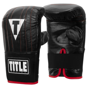 TITLE Boxing Professional Old School Leather Bag Gloves 3.0 side view