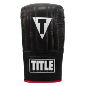 TITLE Boxing Professional Old School Leather Bag Gloves 3.0 front view