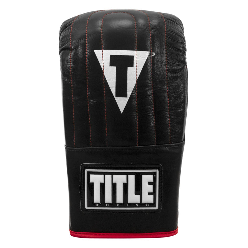TITLE Boxing Professional Old School Leather Bag Gloves 3.0 front view