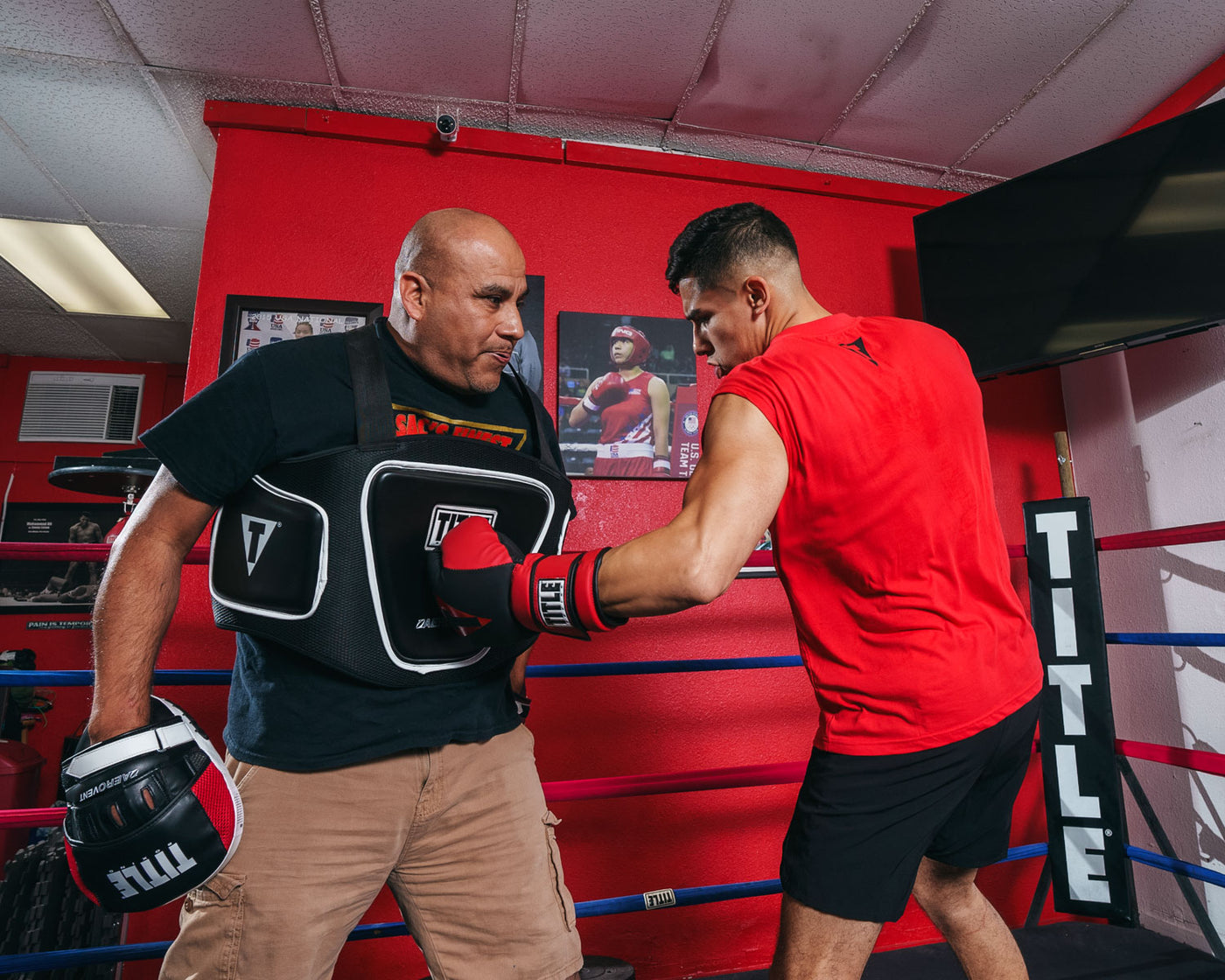 variant:lifestyle::TITLE Boxing Aerovent Elite Body Protector mitts up