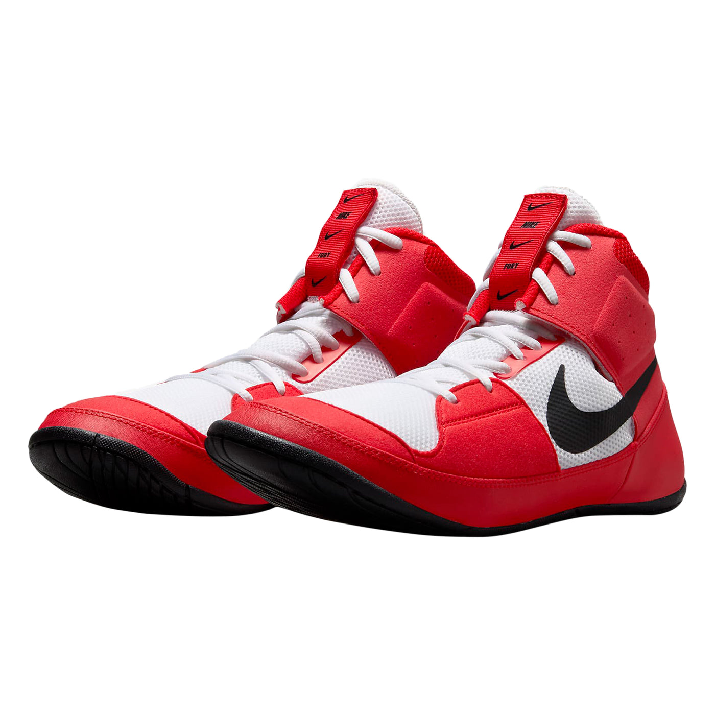 variant:Red/White/Black::Nike Fury Boots side view  both shoes