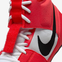 variant:Red/White/Black::Nike Fury Boots side view close up lace