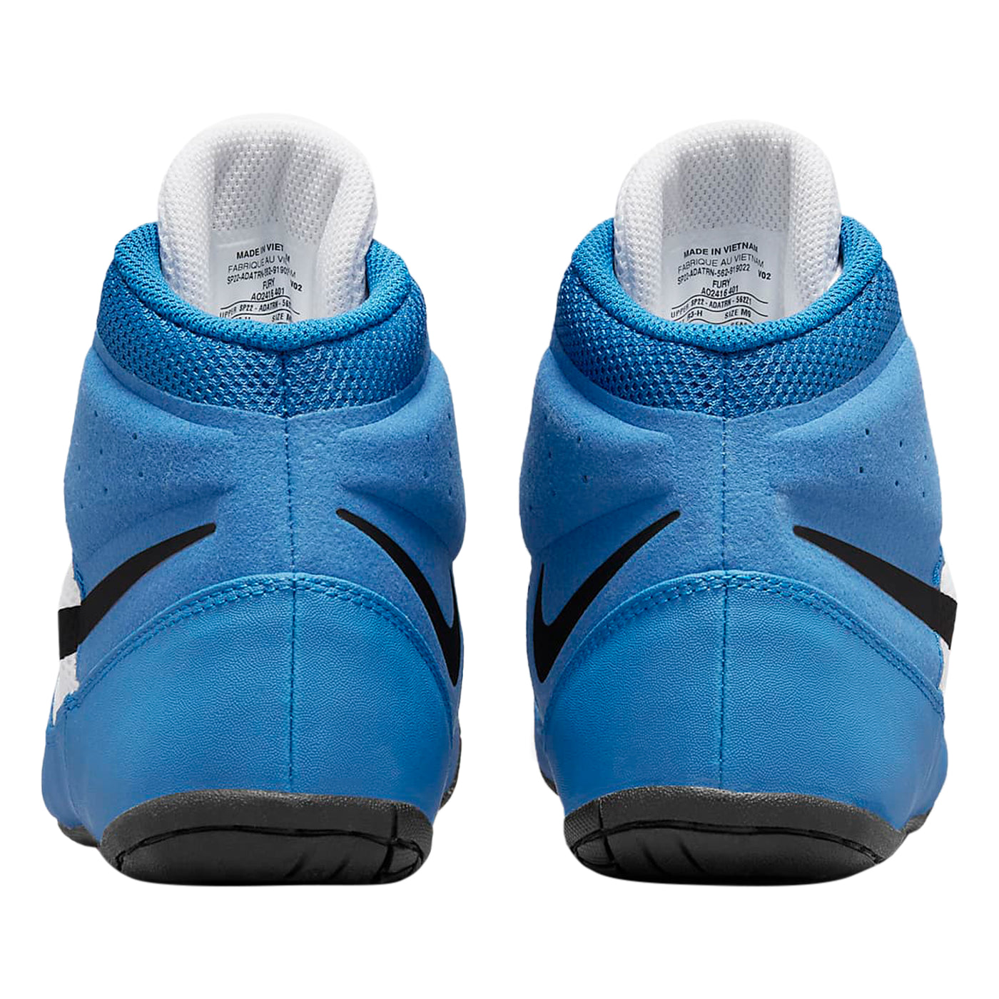 variant:Royal/White/Black::Nike Fury Boots back view