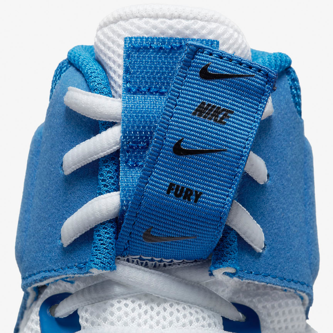 variant:Royal/White/Black::Nike Fury Boots lace view with cover