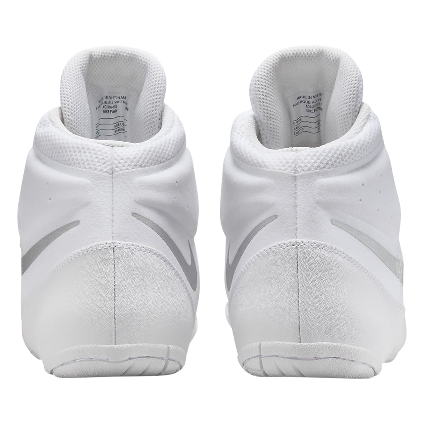 variant:White/Silver::Nike Fury Boots back view 