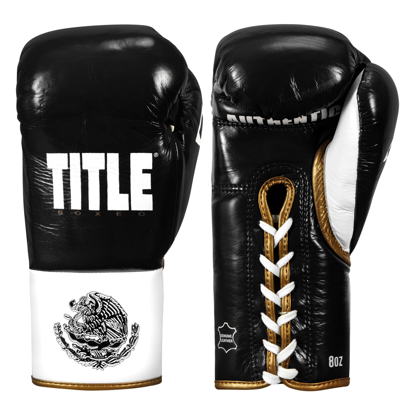 color:Black/White/Gold::TITLE Boxeo Pro Fight Gloves main view