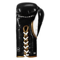 variant:Black/White/Gold::TITLE Boxeo Pro Fight Gloves back view
