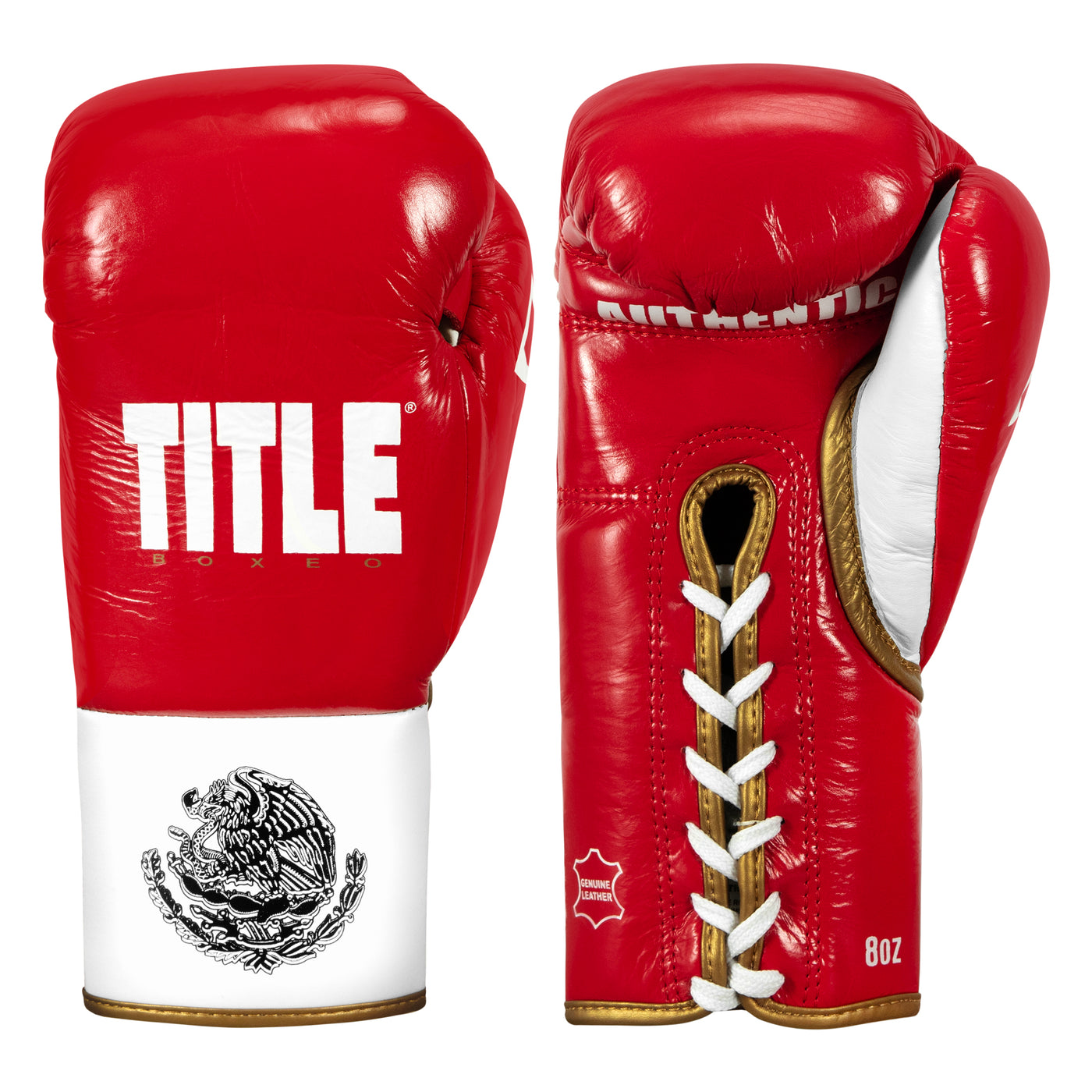 color:Red/White/Gold::TITLE Boxeo Pro Fight Gloves main view