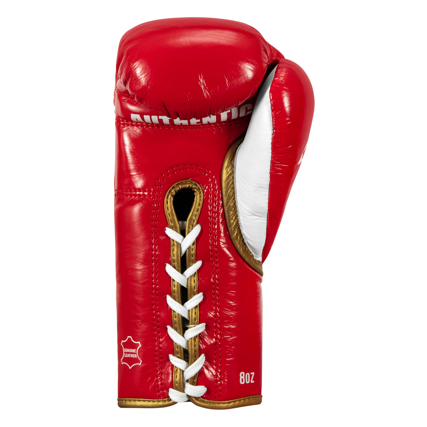 variant:Red/White/Gold::TITLE Boxeo Pro Fight Gloves back view