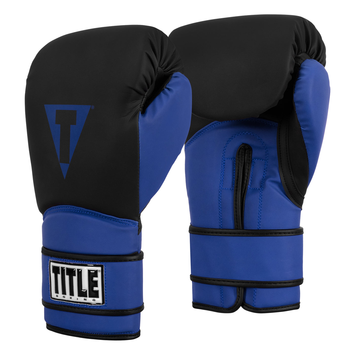 variant:Black/Blue::TITLE Boxing Conquest Training Gloves side view