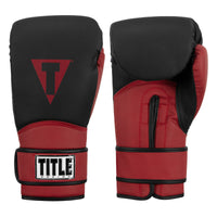 color:Black/Red::TITLE Boxing Conquest Training Gloves main view
