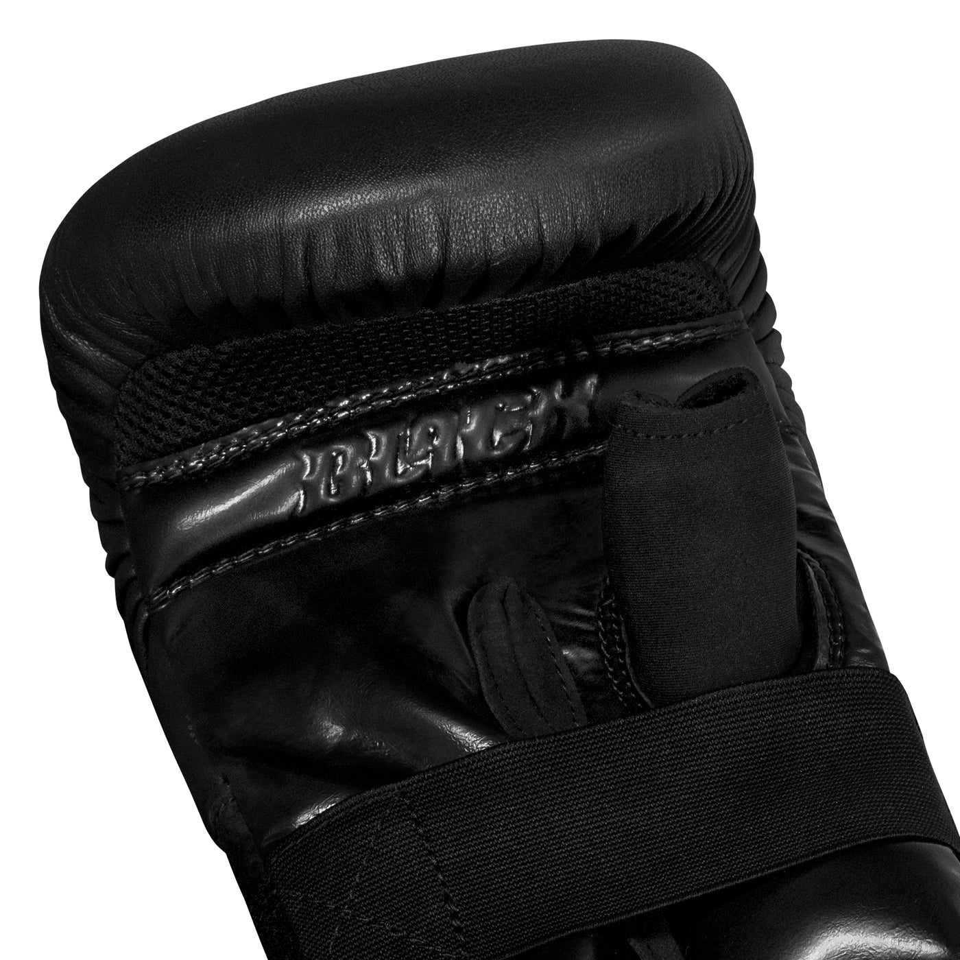 variant:lifestyle::TITLE Black Old School Leather Pro Bag Gloves palm view closeup