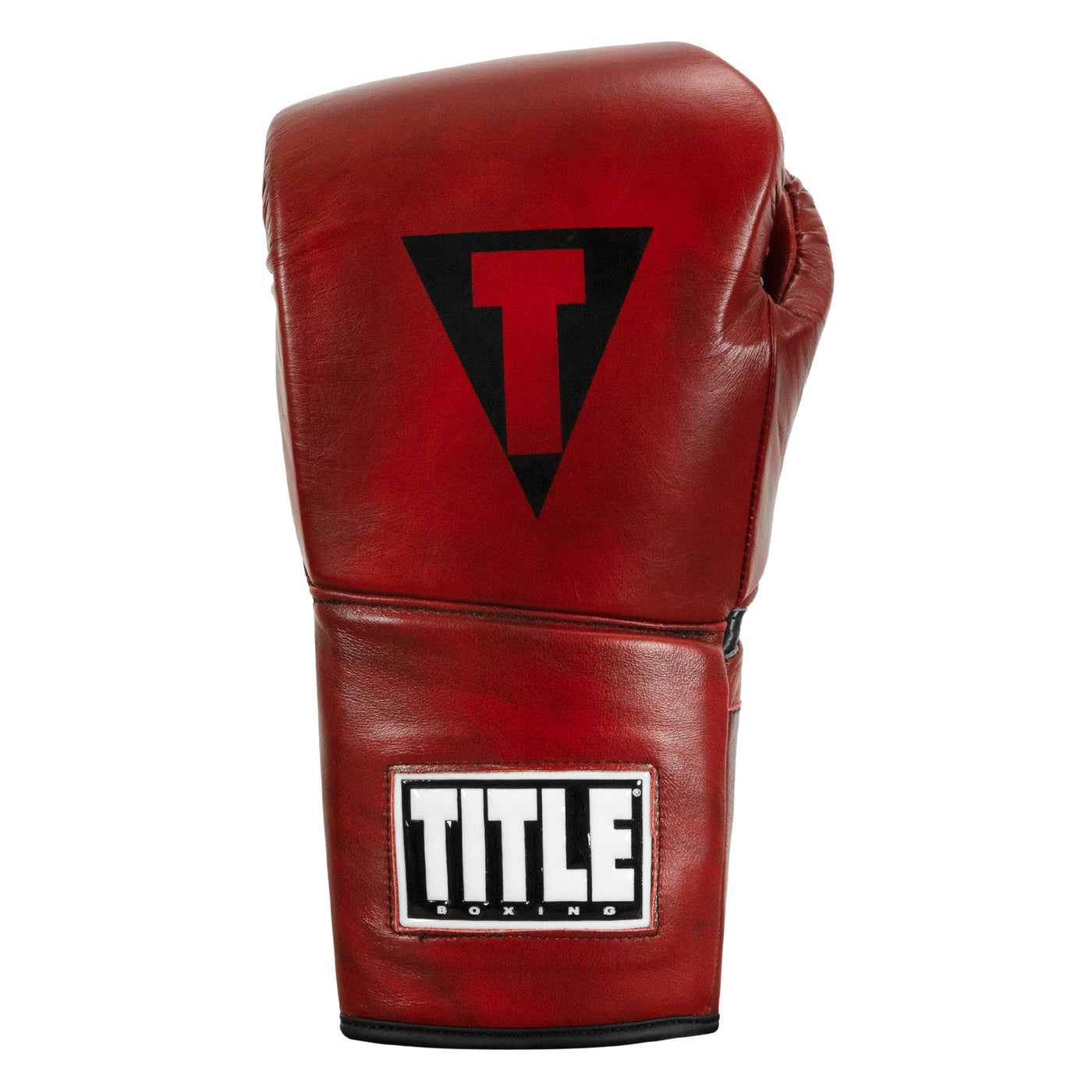 variant:lifestyle::TITLE Boxing Blood Red Leather Sparring Gloves front view