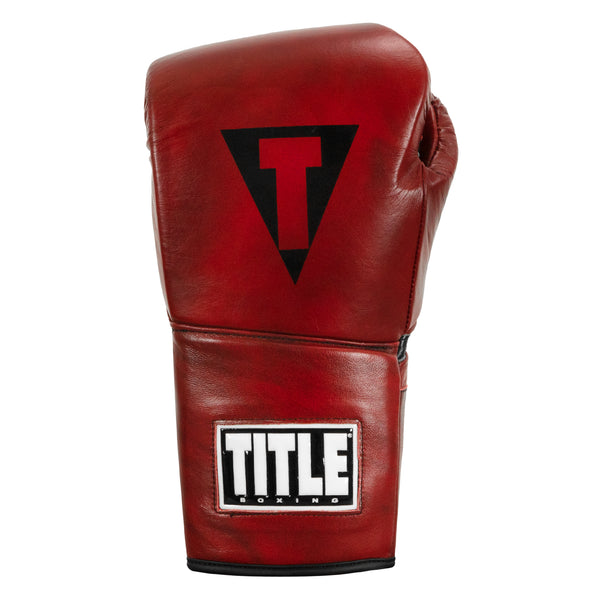 Title BOCXING レッド レザートレーニンググローブ　14オンス TITLE Boxing Blood Red Headgear and Sparring Gloves Bundle