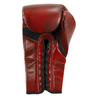 variant:lifestyle::TITLE Boxing Blood Red Leather Sparring Gloves back view
