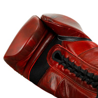 variant:lifestyle::TITLE Boxing Blood Red Headgear and Sparring Gloves Bundle glove palm side view