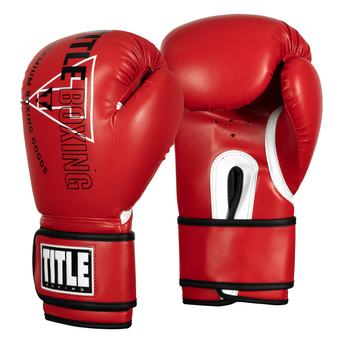 variant:red::TITLE Boxing Peak Training Gloves front and back view
