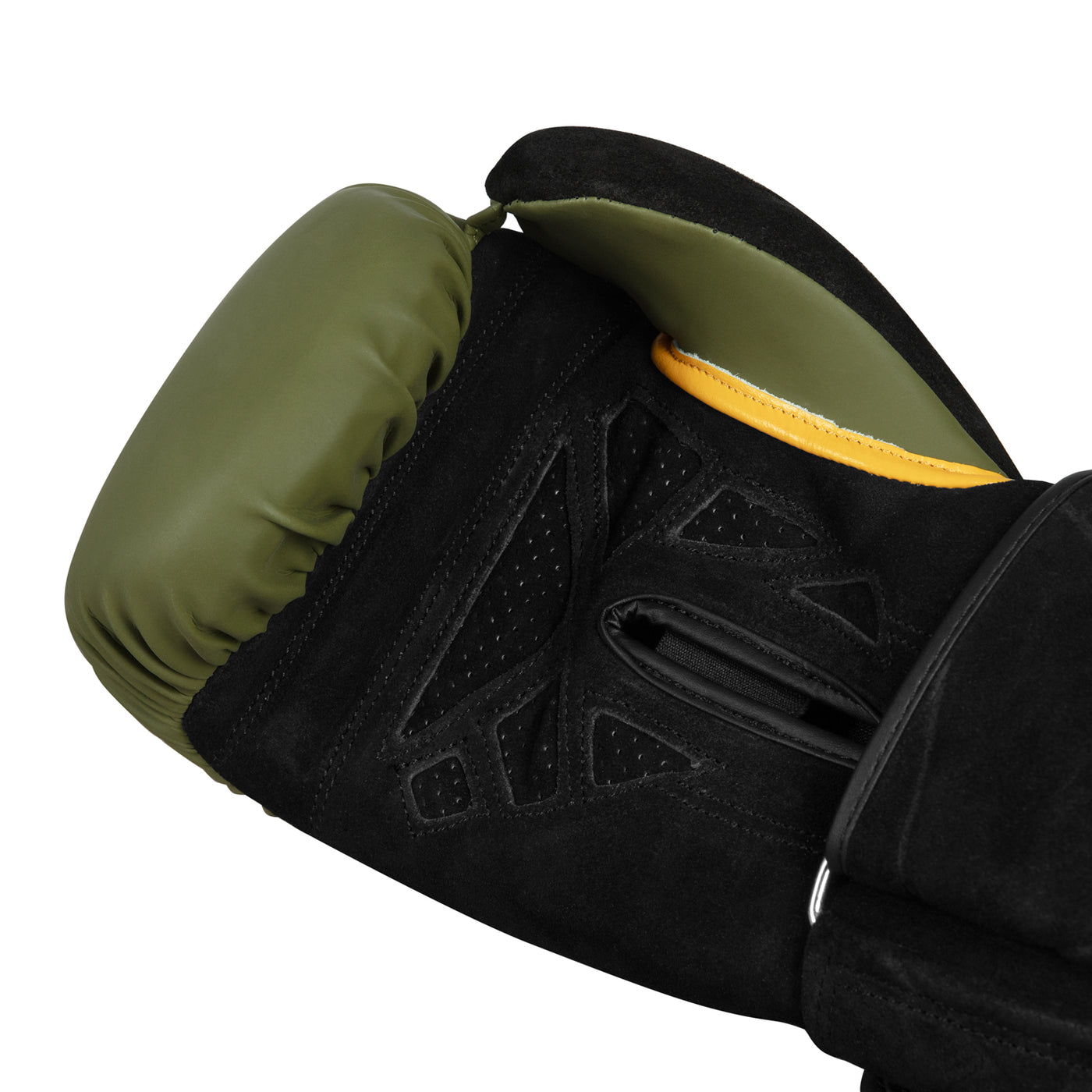 variant:green::TITLE Boxing Ultra Bag Gloves single glove palm view closeup