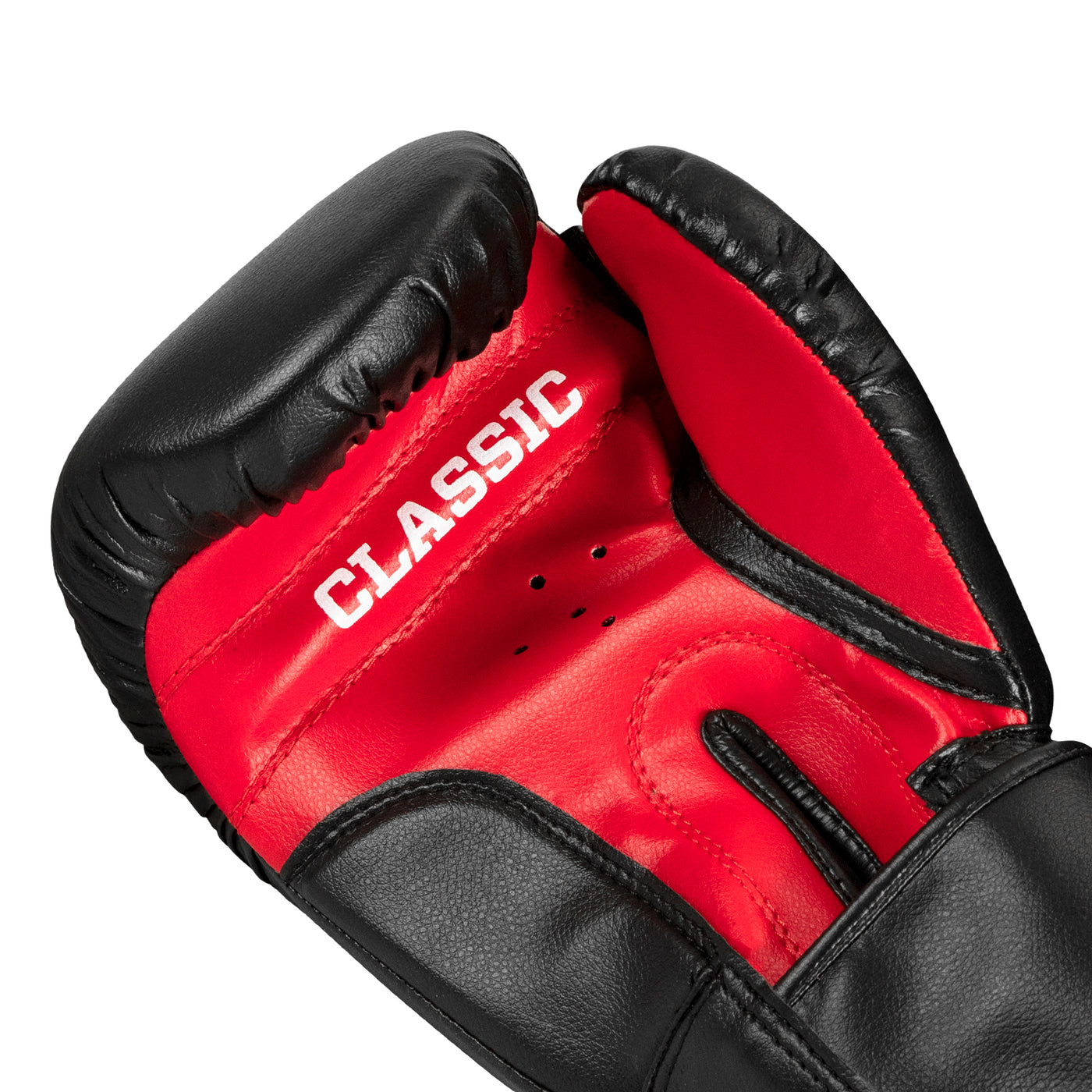 variant:lifetyle:: TITLE Classic Boxing Gloves palm view from side view