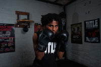 variant:Black/Dark Grey::TITLE Classic Crusade Boxing Gloves boxing pose