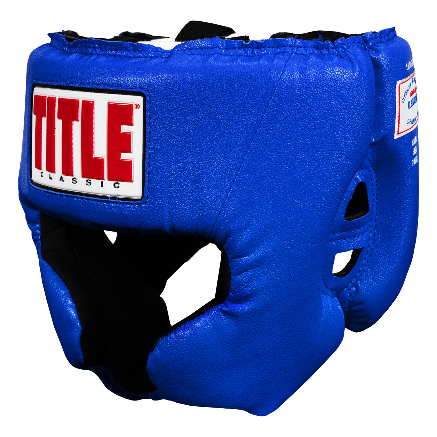 color:blue::TITLE Classic USA Boxing Competition Headgear – With Cheeks main view
