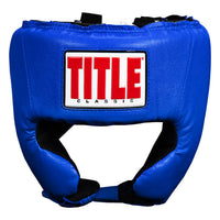 variant:blue::TITLE Classic USA Boxing Competition Headgear – With Cheeks front view
