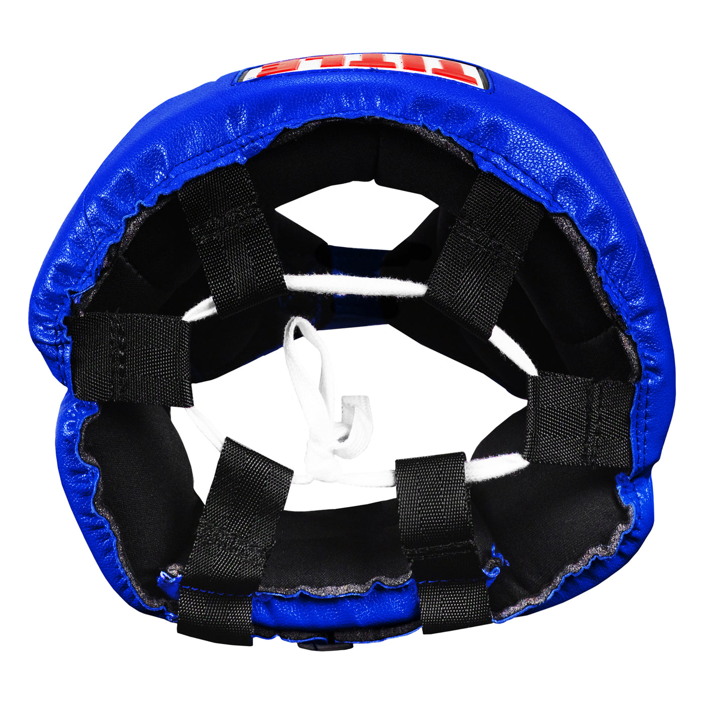 variant:blue::TITLE Classic USA Boxing Competition Headgear – With Cheeks top view