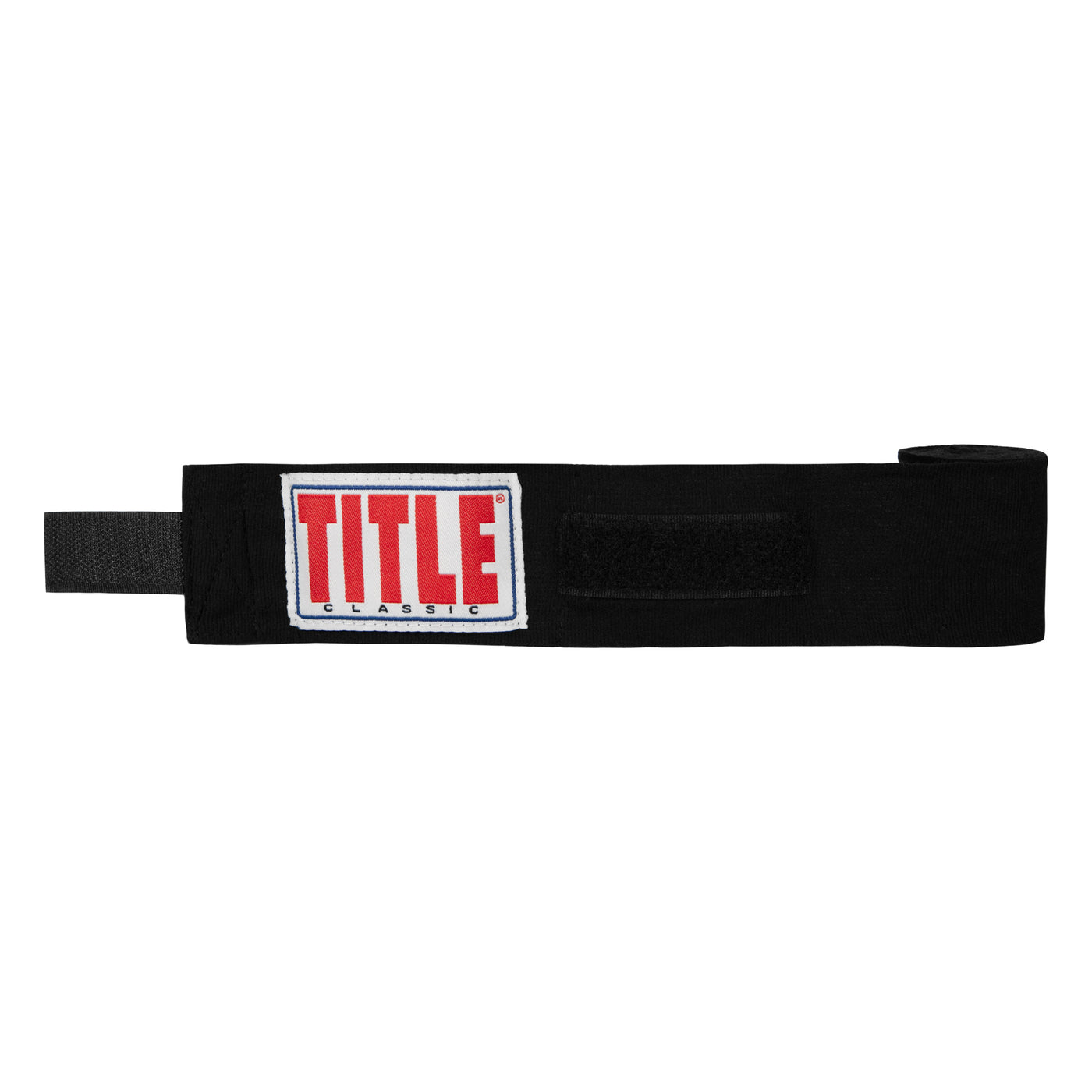 variant:black::TITLE Classic Advanced 108" Hand Wraps V2 unrolled view