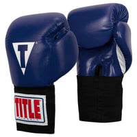 variant:blue::TITLE Classic USA Boxing Competition Gloves - Elastic side view
