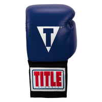 variant:blue::TITLE Classic USA Boxing Competition Gloves - Elastic front view