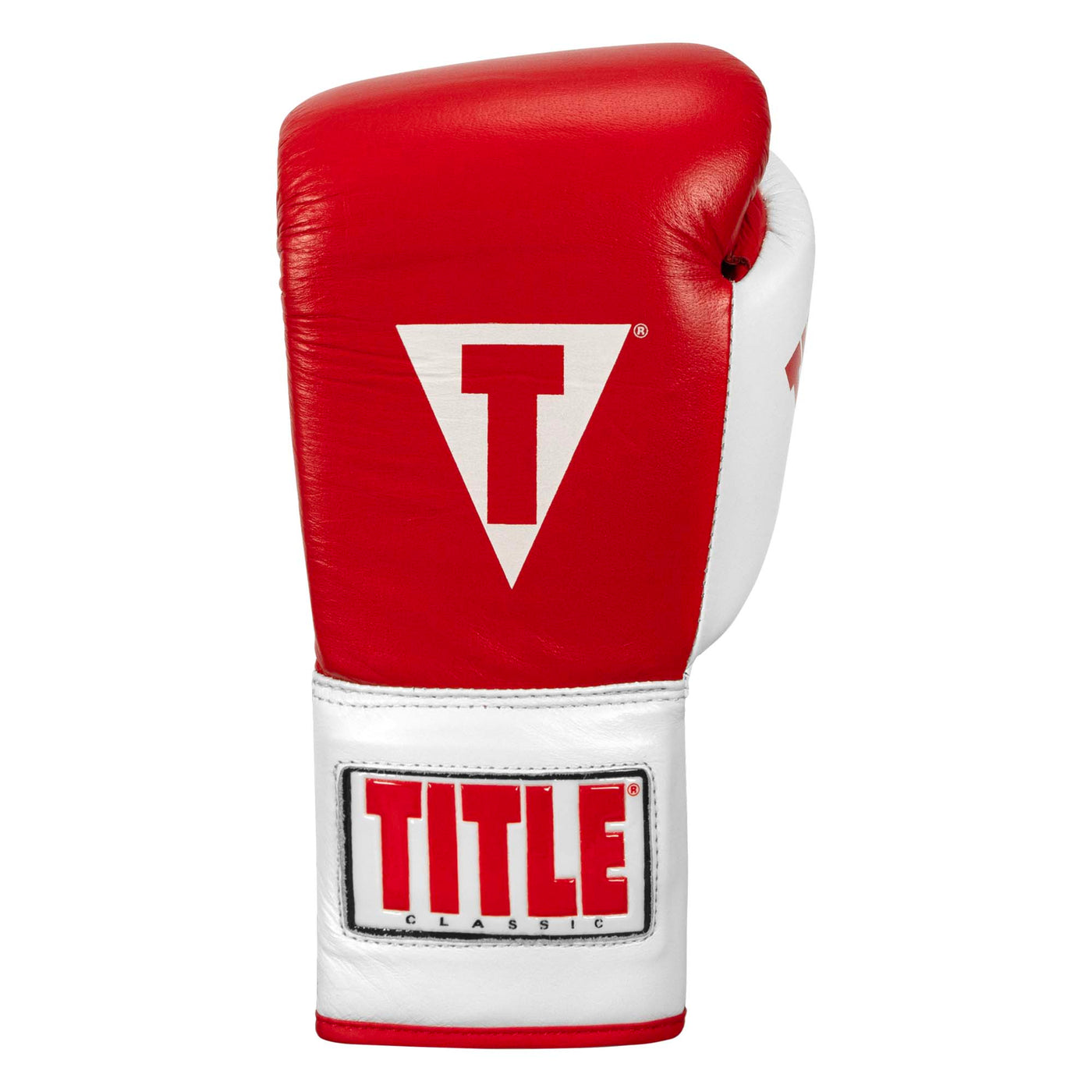 variant:Red/White/Black::TITLE Classic Pro Fight Gloves front view