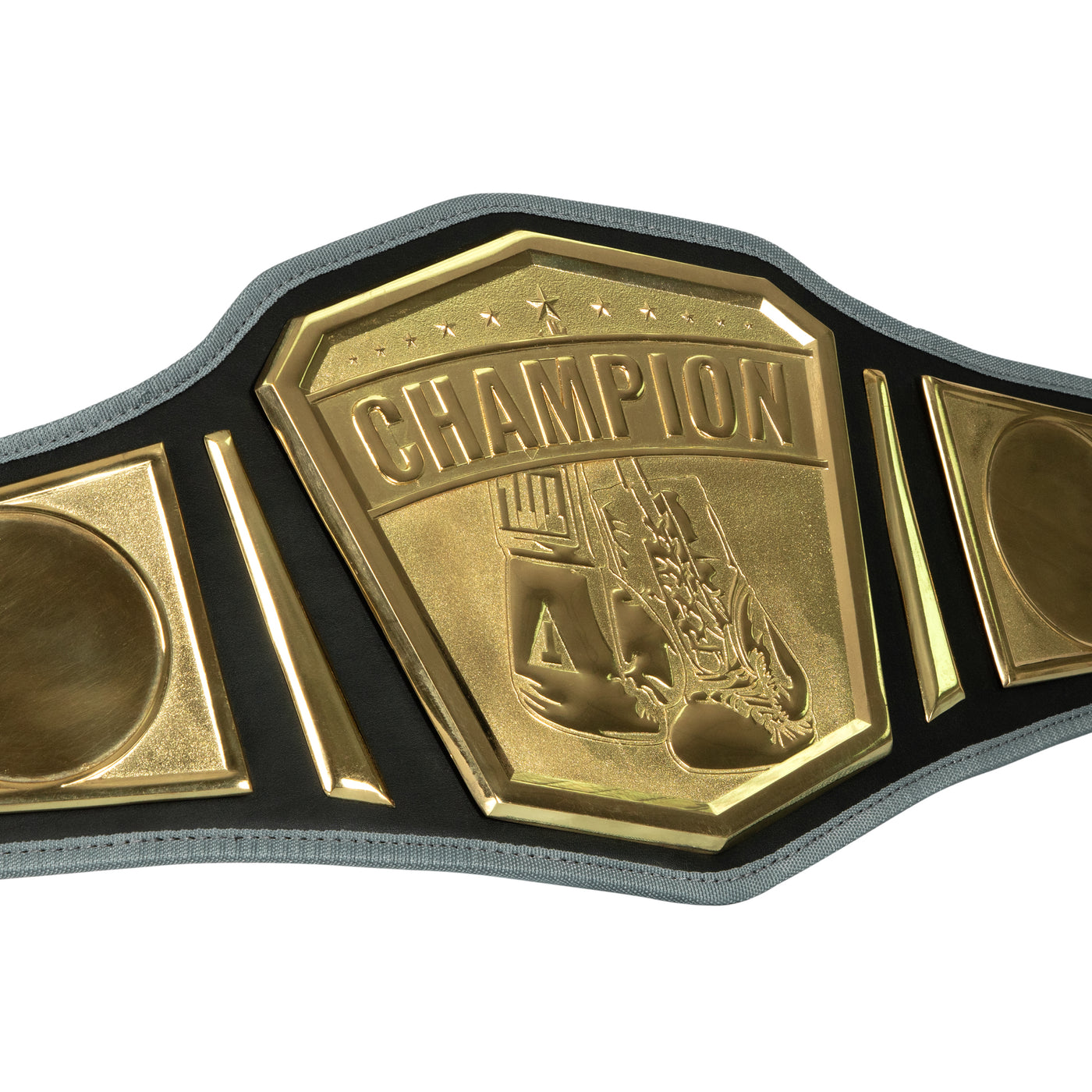 variant:lifestyle::TITLE Boxing Undisputed Championship Belt closeup of engraving