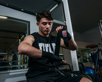variant:lifestyle::TITLE Classic Boxing Sparring Bundle wraps on boxer