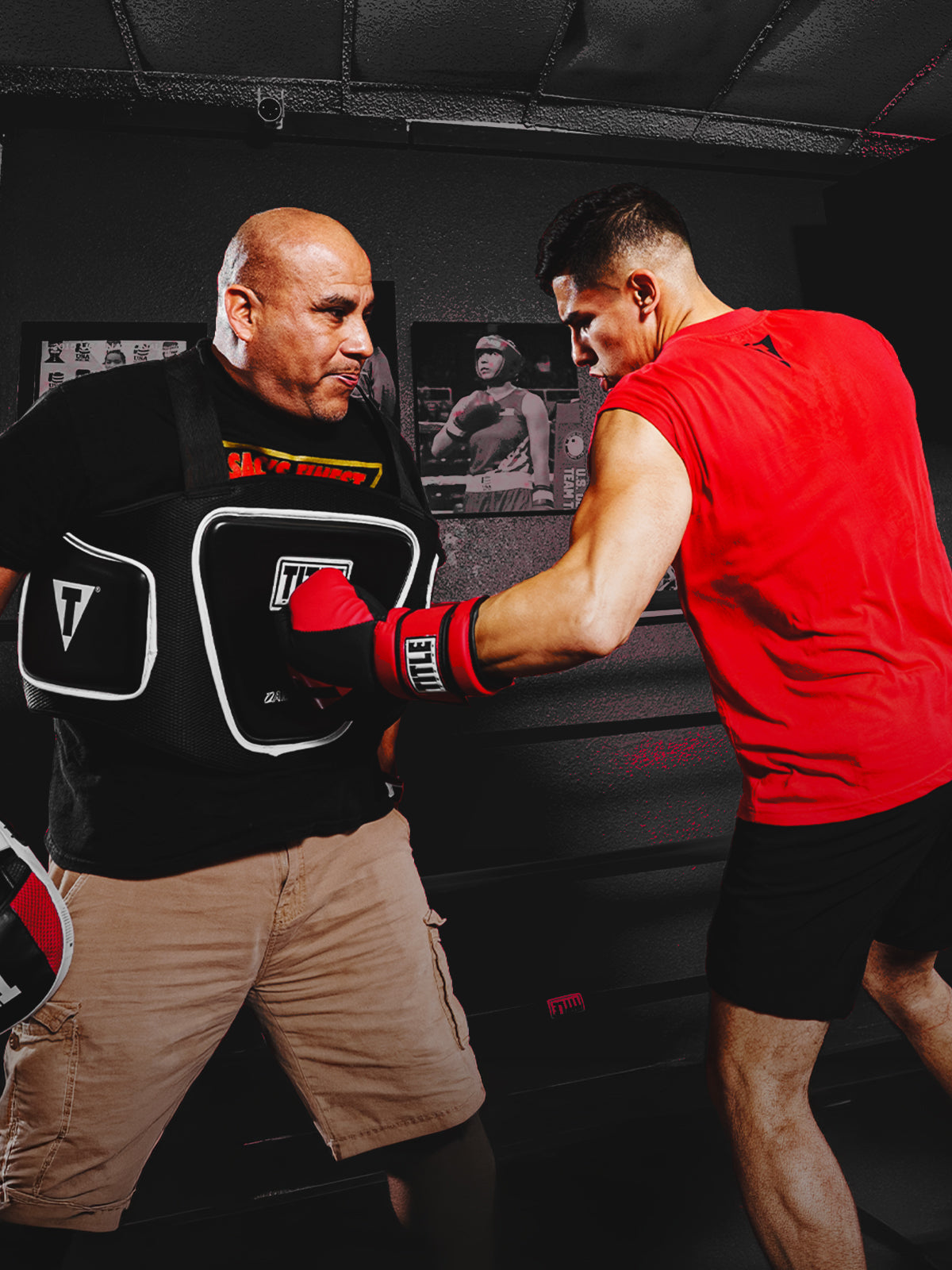 boxer training with a coach