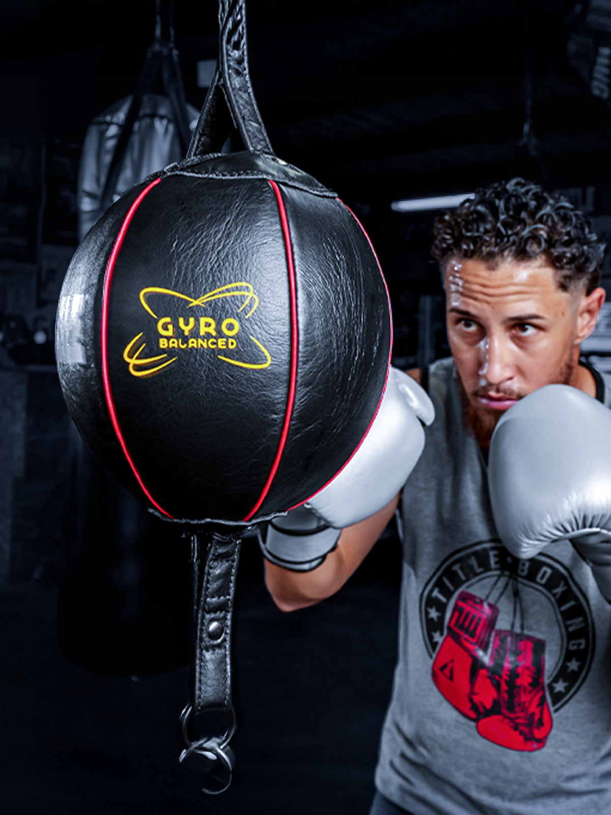 boxer using a double end bag - 18% off punching bags