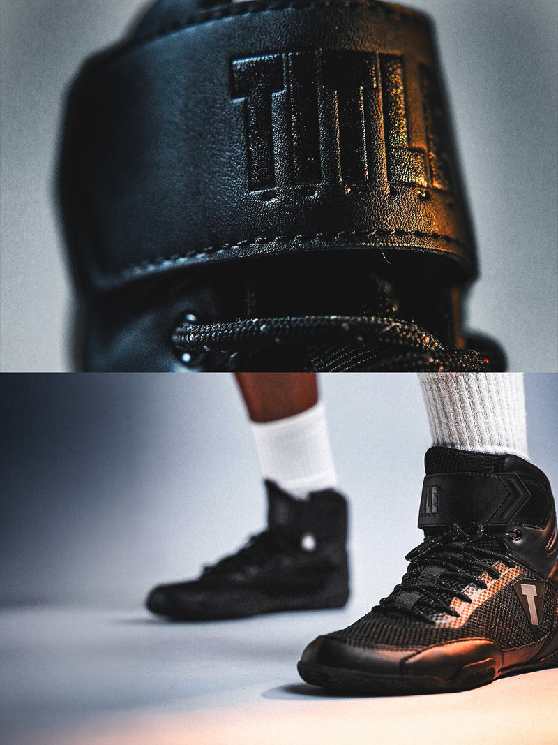 close up of NEW select mid-top boxing shoes