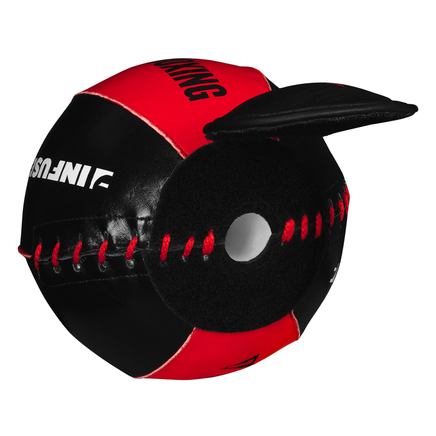 variant:black/red::TITLE Boxing Deluxe King Cobra Infused Foam Reflex Bag 2.0 inside view