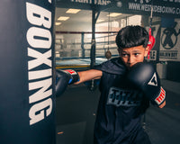 variant:Black/Blue::TITLE Classic Fitness Boxing Gloves kid punching bag