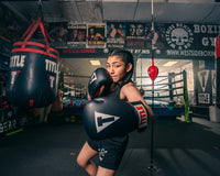 variant:Black/Red::TITLE Classic Fitness Boxing Gloves Girl shadow boxing in gloves