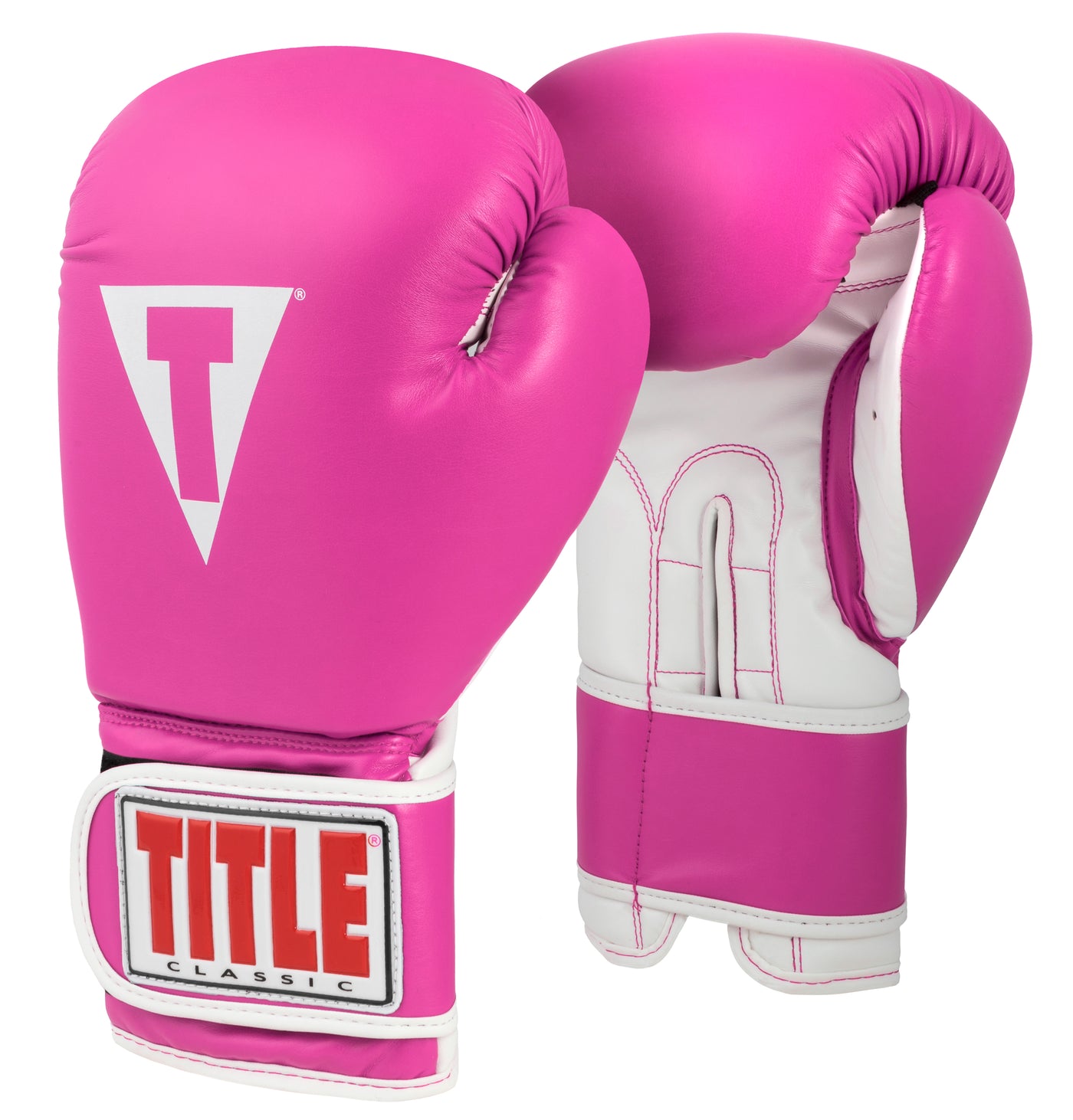 variant:pink/white::TITLE Classic Pro Style Training Gloves 3.0 Pink side view