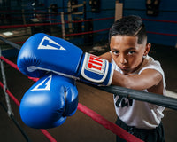variant:blue/white::TITLE Classic Pro Style Training Gloves 3.0 kid on ropes