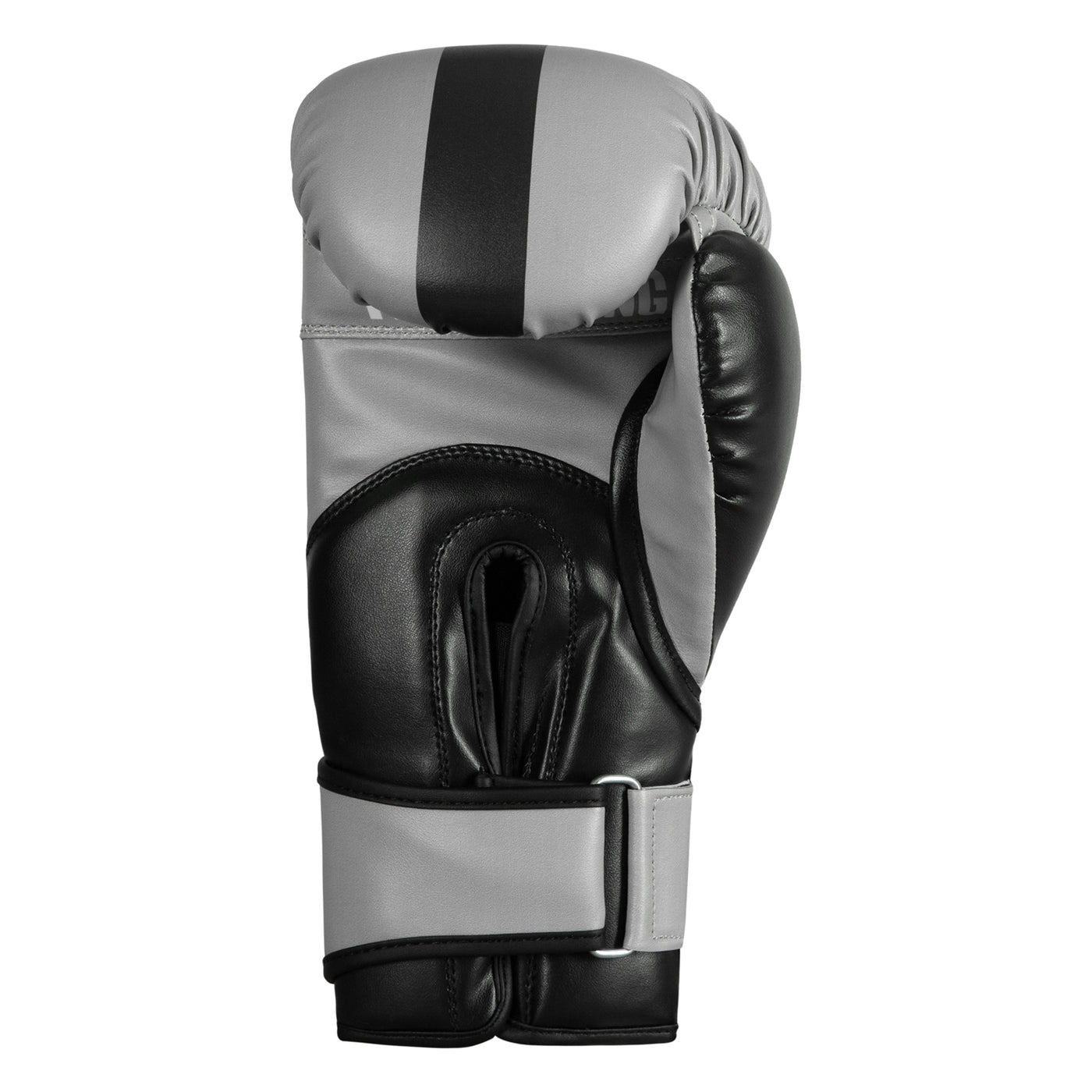 variant:Light Black/Grey::TITLE Boxing World Bag Boxing Gloves single glove palm view