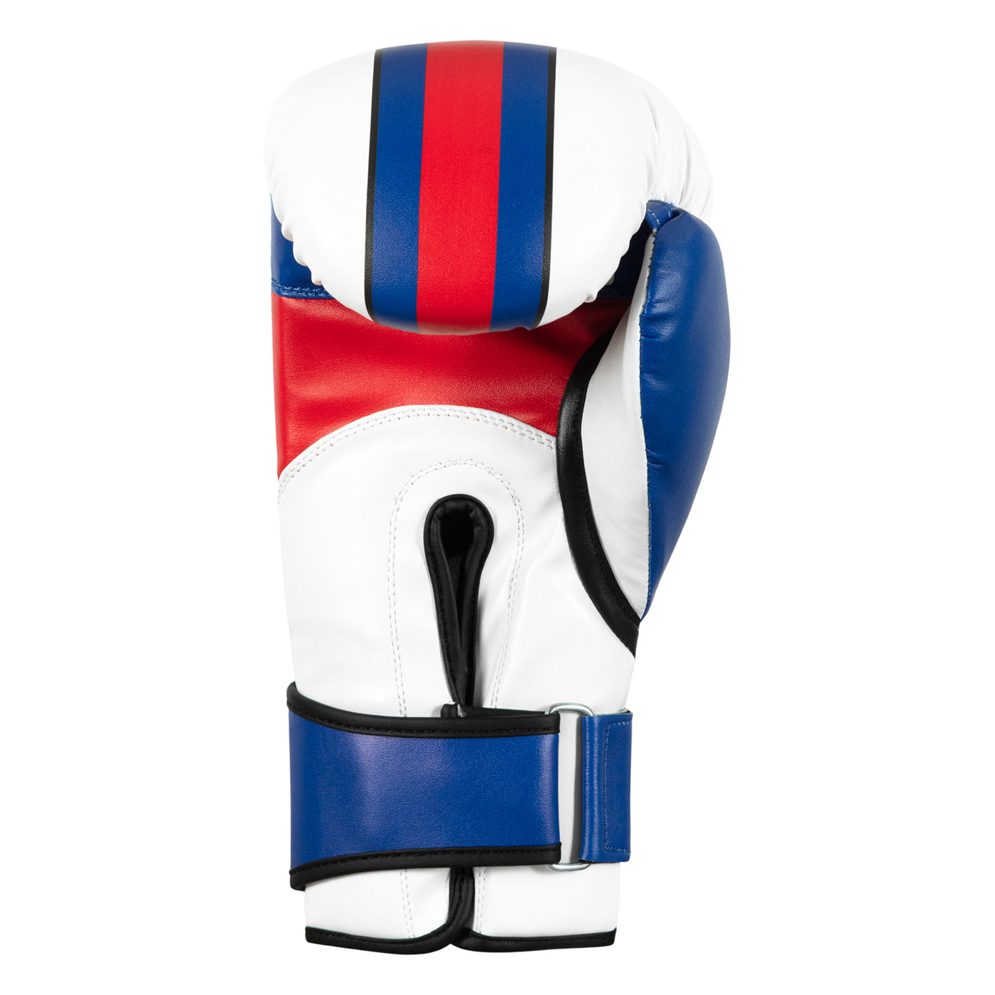 variant:Blue/White/Red::TITLE Boxing World Bag Boxing Gloves single glove palm view