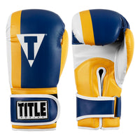 color:Blue/Yellow/White::TITLE Boxing World Bag Boxing Gloves main view