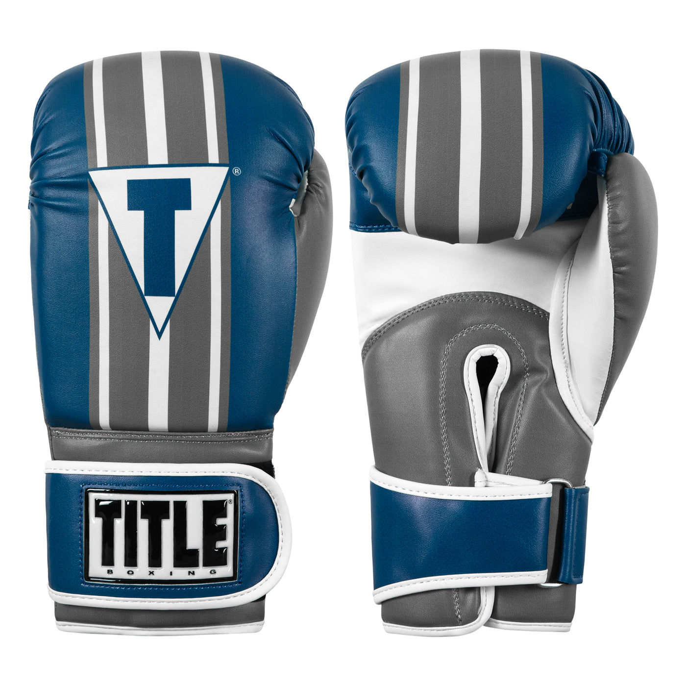 color:Light Blue/Grey/White:: TITLE Boxing World Bag Boxing Gloves main view