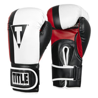 variant:Navy/Red/White::TITLE Boxing World Bag Boxing Gloves side by side view